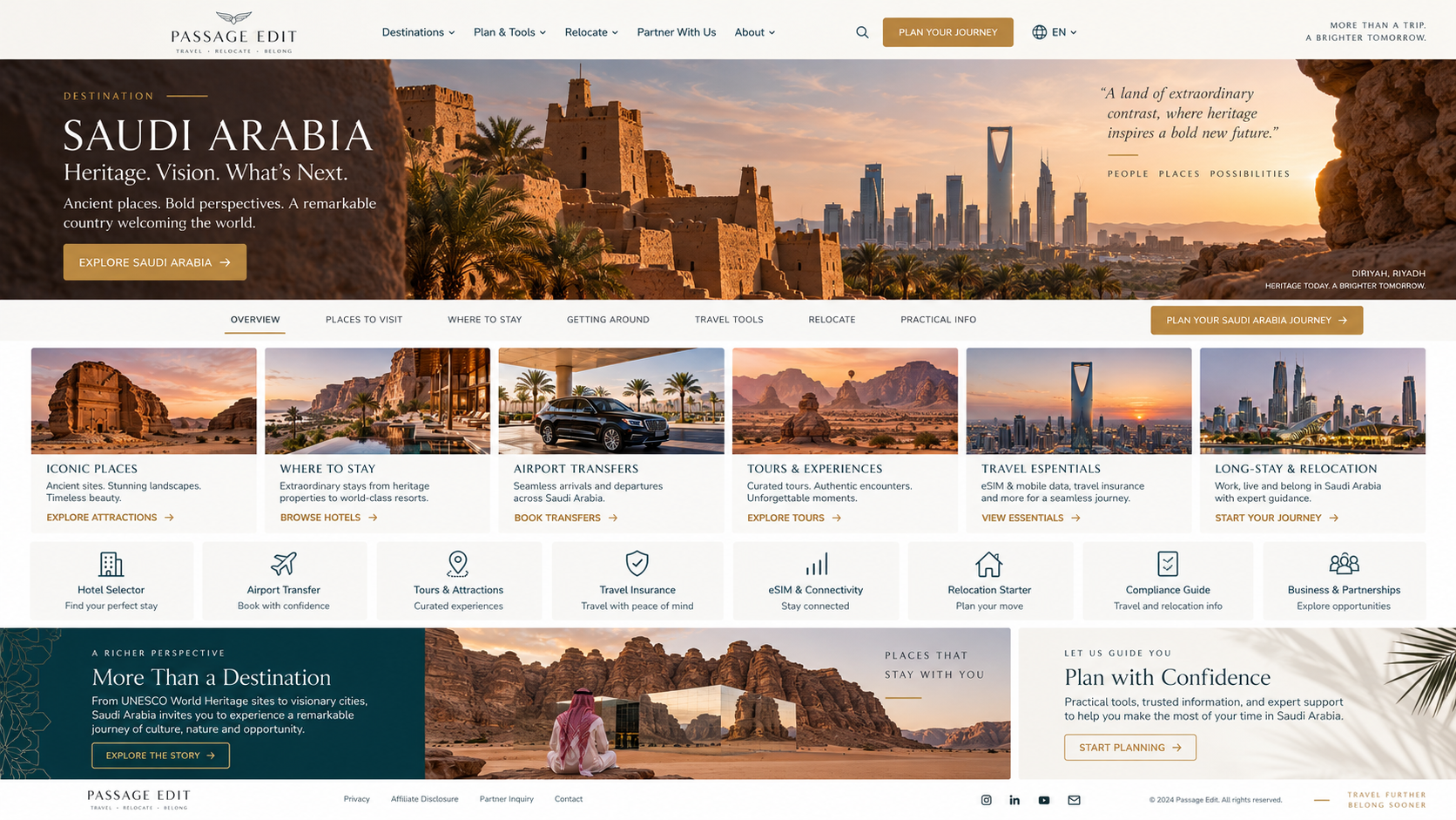 Saudi Arabia heritage travel editorial page